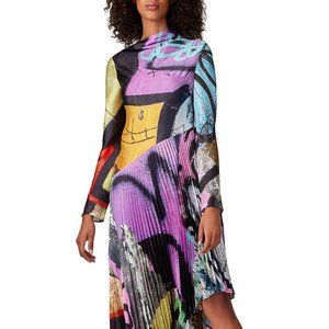 Marques' Almeida Graffiti Print Pleated Dress